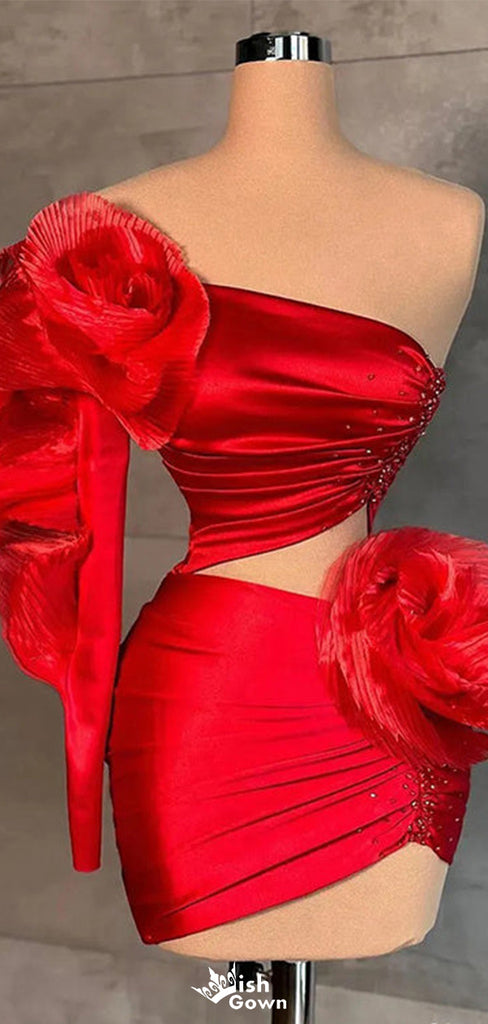 Elegant Strapless Unique Sheath Short Mini Homecoming Dress,EPT453