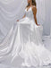 Simple White&nbsp;Spaghetti Strap A-Line V-Neck Long Sleeveless Long Party Prom Dresses,Evening Dress Online, WGP725