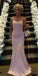 Elegant Pink Spaghetti Strap Mermaid Long Prom Dress Ideas, Evening Party Dresses, WGP2042