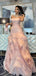 Modern Pale Pink Ruffle Prom Dress Strapless Tiered Tulle Party Gown,WGP2135