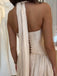 Elegant White V-Neck A-Line Long Prom Dress Ideas, Evening Party Dresses,WGP1744