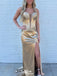 Elegant Strapless Notched Mermaid Long Prom Dress Ideas, Evening Party Dresses,WGP1624