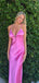 Sexy Pink Mermaid Spaghetti Strap Long Sleeveless Long Party Prom Dresses,Evening Dress Online, WGP735