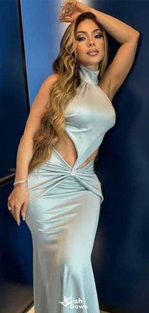 Elegant Halter Mermaid Long Prom Dress Ideas, Evening Party Dresses,WGP1648