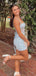 Sexy Spaghetti Strap Sweetheart Lace Sheath Mini Homecoming Dress,EPT321