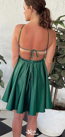 Sexy Spaghetti Strap A-line Mini Homecoming Dress,EPT320