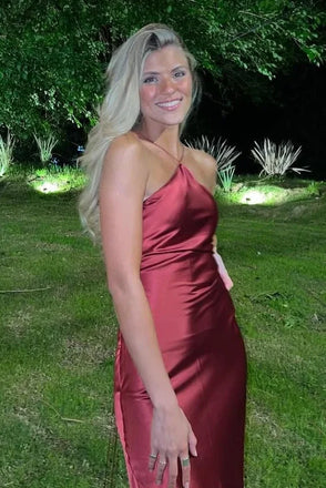 Sexy Burgundy V-Neck Mermaid Long Prom Dress Ideas, Evening Party Dresses, WGP1995