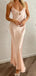 Elegant Pink Spaghetti Strap Mermaid Long Sleeveless Long Party Prom Dresses,Evening Dress Online, WGP761