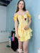 Elegant Off-shoulder Sheath Short Mini Homecoming Dress,EPT531