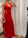 Elegant Halter V-neck Mermaid Long Prom Dress Ideas, Evening Party Dresses,WGP1718