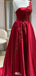 Gorgeous One-shoulder A-line Long Prom Dress Ideas, Evening Party Dresses,WGP1719