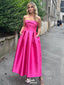 Elegant Pink Strapless A-Line Long Sleeveless Long Party Prom Dresses,Evening Dress Online, WGP793