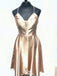 Elegant Spaghetti Strap A-line Short Mini Homecoming Dress,EPT582