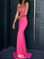 Sexy Pink Sweetheart Mermaid Long Sleeveless Long Party Prom Dresses,Evening Dress Online, WGP791