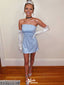 Elegant Baby Blue Strapless Tight Popular Cheap Short Homecoming Dresses, EPT305