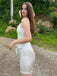 Elegant White One Shoulder Tight&nbsp;Popular Cheap Short Homecoming Dresses, EPT303