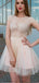 Elegant Pink Jewel Ball Gown&nbsp;Popular Cheap Short Homecoming Dresses, EPT302