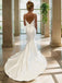 Romantic Mermaid Spaghetti Straps V Neck With Train Popular Bridal Long Wedding Dresses, WDH111