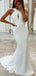 Unique Mermaid Halter Sleeveless With Train Popular Bridal Long Wedding Dresses, WDH114