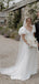 Charming Mermaid Cap Shoulder V Neck Popular Bridal Long Wedding Dresses, WDH121