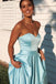 Elegant Light Blue A-Line Sweetheart Sleeveless Lace Up Cheap Maxi Long Party Prom Gowns,Evening Dresses,WGP450