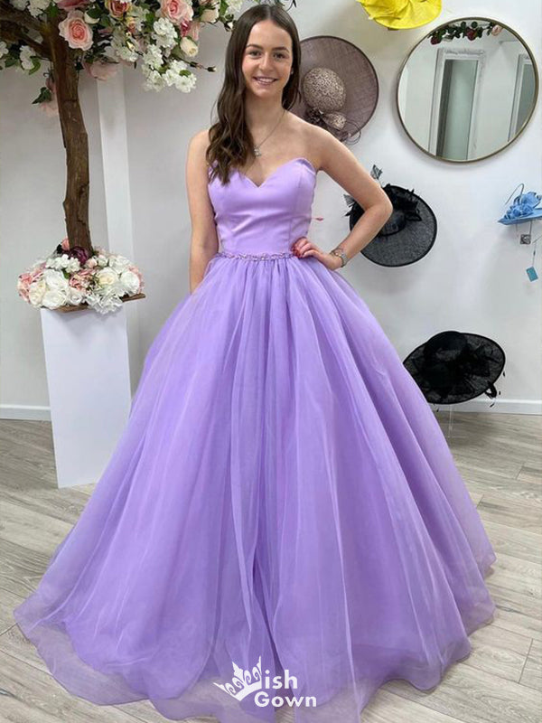 Elegant Lilac A-line Sweetheart Sleeveless Cheap Maxi Long Party Prom Gowns,Evening Dresses,WGP488