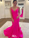 Elegant Mermaid Spaghetti Straps V Neck Sleeveless Cheap Maxi Long Party Prom Gowns,Evening Dresses,WGP497