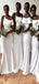 Unique White Mermaid Popular Cheap Maxi Long Wedding Guest Bridesmaid Dresses,WGM215