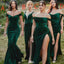 Simple Green Mismatched Sleeveless Mermaid Long Bridesmaid Dresses Online , WGM418