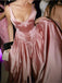 Elegant Pink Spaghetti Strap Sleeveless A-Line Long Bridesmaid Dresses Online,WGM464