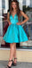 Elegant Straps V Neck Sleeveless Cheap Short Homecoming Dresses, EPT177