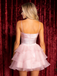 Sexy Sweetheart Sequin Corset Homecoming Dress Mini Ruffled Party Gown, EPT717