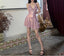 Sexy Pink Halter Strap Sleeveless A-Line Short Homecoming Dresses For Party, EPT664