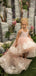 Unique Pink High Low Sleeveless Floral Long A-Line Flower Girl Dress,FG030
