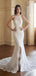 Romantic Lace Strapless Mermaid Long Side Slit With Trailing Flower Lace Popular Bridal Long Wedding Dresses, WDH157