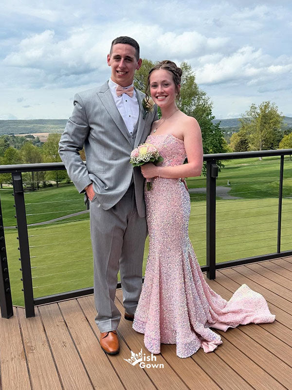 Gorgeous Pink Sweetheart Mermaid Long Prom Dress Ideas, Evening Party Dresses,WGP1861