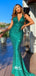 Sparkly Sequins Halter Open Back Mermaid Slits Evening Gowns Prom Dresses , WGP147