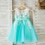 Lovely Tulle Applique Flower Girl Dresses, V Back Little Girl Dresses, FGS014