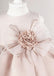 Dusty Pink Satin Tulle Zip Up Flower Girl Dresses, Lovely Little Girl Dresses with Flower Bow, FG030 - Wish Gown