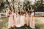 Charming Short Sleeves V Neck Cheap Long Wedding Party Bridesmaid Dresses, WG440 - Wish Gown