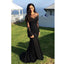 Black Sexy Mermaid Long Sleeves Lace Elegant Long Prom Dress, WG562 - Wish Gown