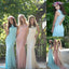 Charming Cheap Open Back Mermaid Junior Pretty Long Wedding Bridesmaid Dresses, WG314 - Wish Gown