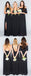 Black Chiffon Mismatched Eleagnt Long Wedding Bridesmaid Dresses, WG321 - Wish Gown