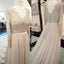 Charming Long Sleeve Lace Cheap Long Train Simple Wedding Dresses, WG628 - Wish Gown