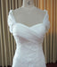 Elegant Cap Sleeve Sweet Heart White Affordable Lace Long Bridal Dresses, WG631 - Wish Gown