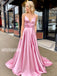 V-neck  Spaghetti Strap Charming Split Front  Long Prom Dresses PG1177