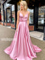 V-neck  Spaghetti Strap Charming Split Front  Long Prom Dresses PG1177