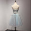 Beautiful Sweet Heart Light Blue Short Homecoming Dresses, WG803 - Wish Gown