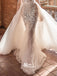 Sexy Deep V Neck Long Sleeves Open Back Mermaid Long Wedding Dresses, BW153