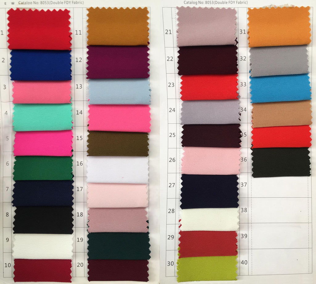 Fabric Swatch Double FDY